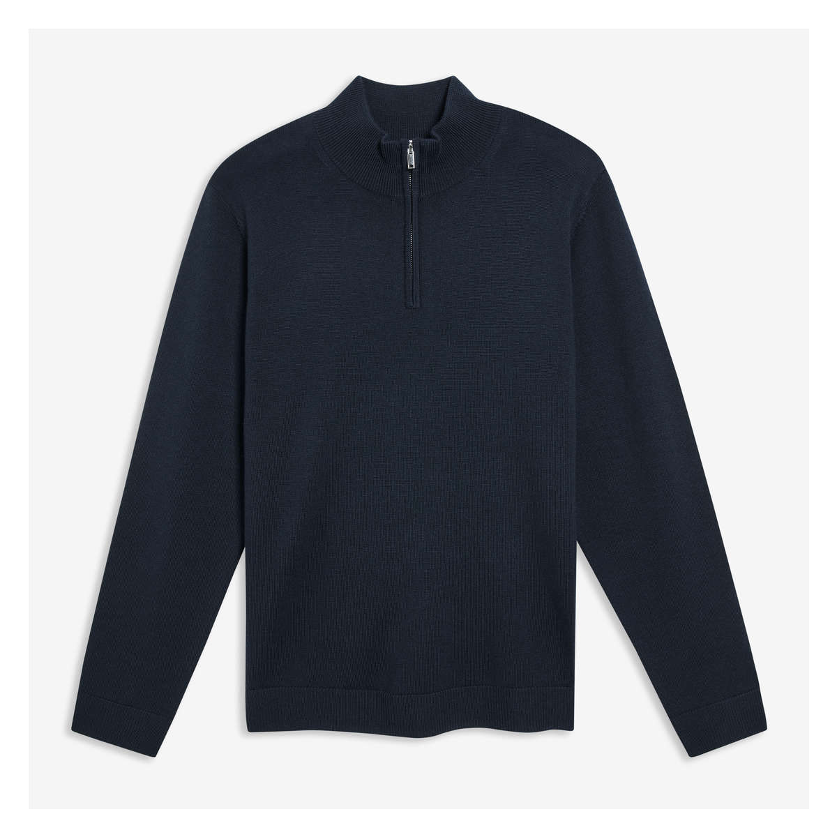 Men s Premium Quarter Zip Merino Sweater in Dark Navy from Joe Fresh